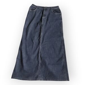 Point Zero Dark Denim Maxi Skirt